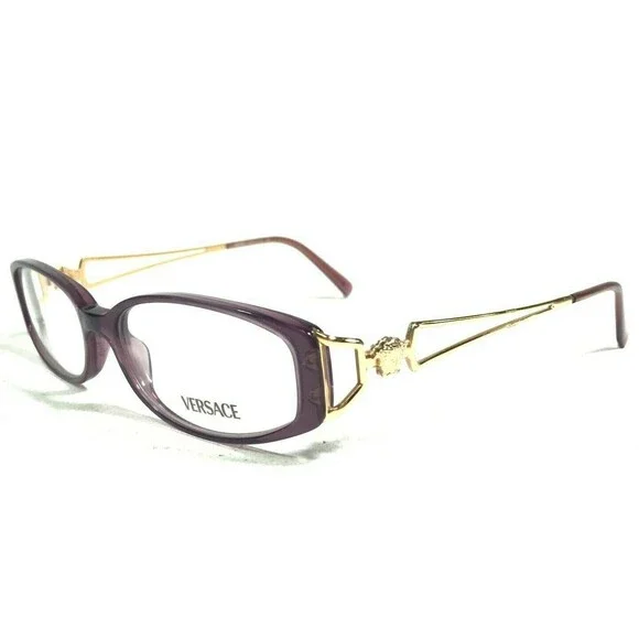 Versace MOD.V82 G52 Eyeglasses Frames Purple Gold Round Oval Full Rim 51-15-130