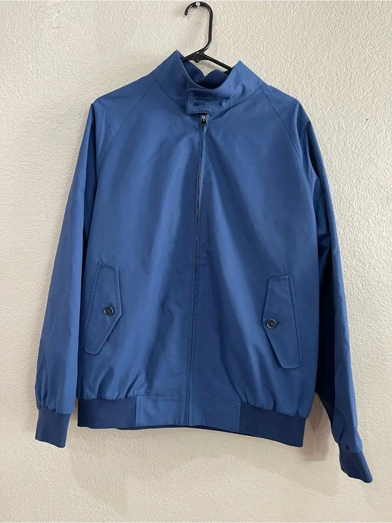 Ben Silver Charleston Blue Poplin Jacket Men's Classic Sport Coat Blazer Size 44