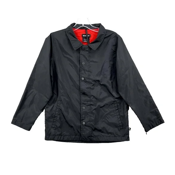 Burton‎ Coach Jacket Mens Medium Black Graphic Sportswear Performance Athleisure