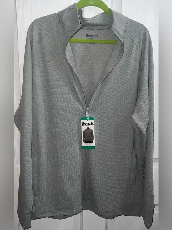 Bench Men’s Light Gray Full-Zip Sweater Jacket