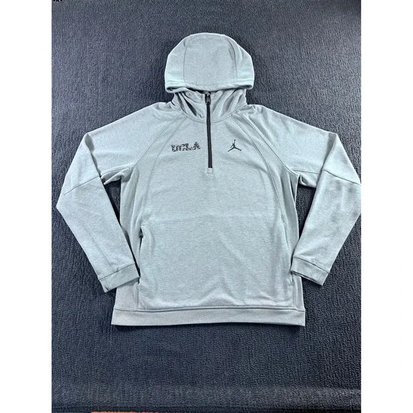 Air Jordan UCLA Sweatshirt Dri-FIT Quarter Zip Hoodie Mens Medium Grey Heather