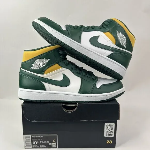 Nike Shoes Air Jordan 1 Mid Retro “Sonics/Noble Green Pollen” 2024