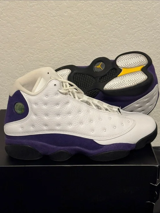 Jordan 13 retro White and Black Basketball Sneakers - Size US 12 lakers