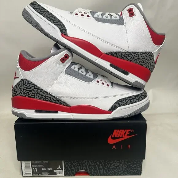 Nike Shoes Air Jordan 3 Retro OG “Fire Red” 2024