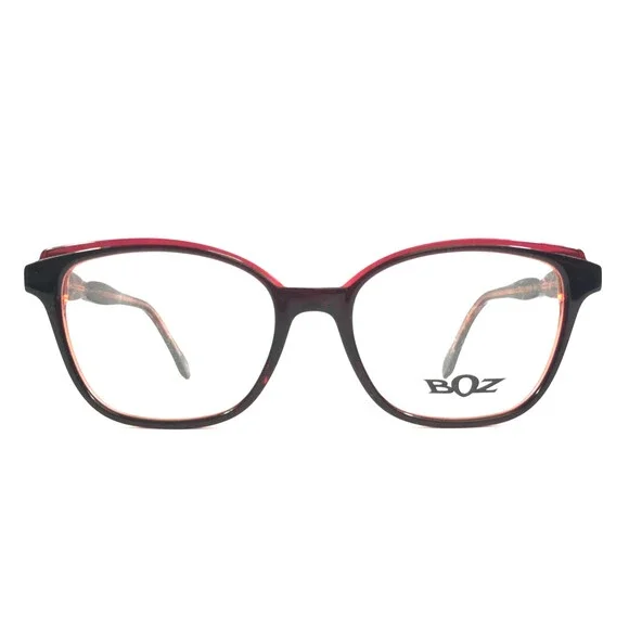 BOZ Eyeglasses Frames EGO 3868 Shiny Brown Red Cat Eye Full Rim 51-17-138