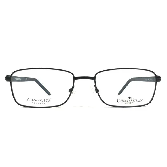 Chesterfield Eyeglasses Frames CH862 0003 Matte Black Blue Wire Rim 53-17-140