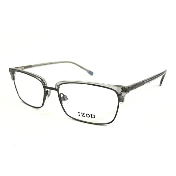 IZOD Eyeglasses Frames IZ2091 GREY CRYSTAL Rectangle Full Rim 56-17-150