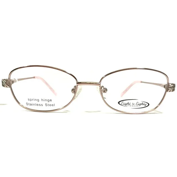 Eight to Eighty Eyeglasses Frames NANNY PINK Rose Gild Wire Cat Eye 51-16-140