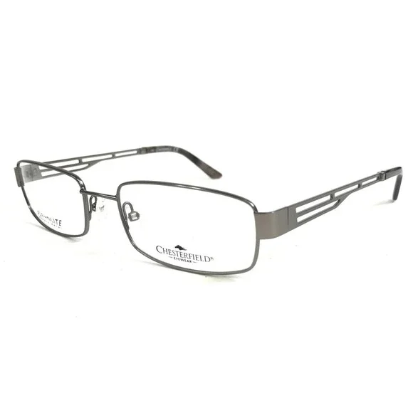 Chesterfield Eyeglasses Frames CH851 0FK5 Gray Rectangle Wire Rim 52-18-140