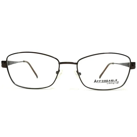 Affordable Design Eyeglasses Frames CYD BROWN Cat Eye Wire Rim 56-17-140