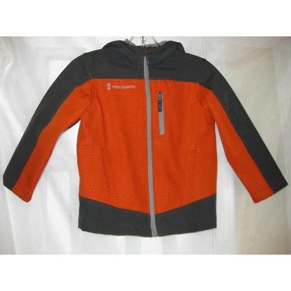 JACKET FREE COUNTRY‎ Boys Kids Sz 5/6 COAT Hood Pockets Full Zipper Winter