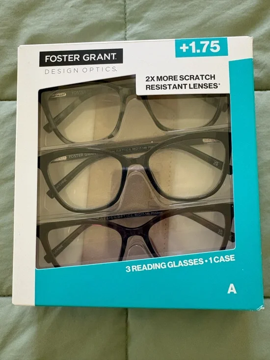 Foster Grant  Reading Glasses 3 pair, +1.75