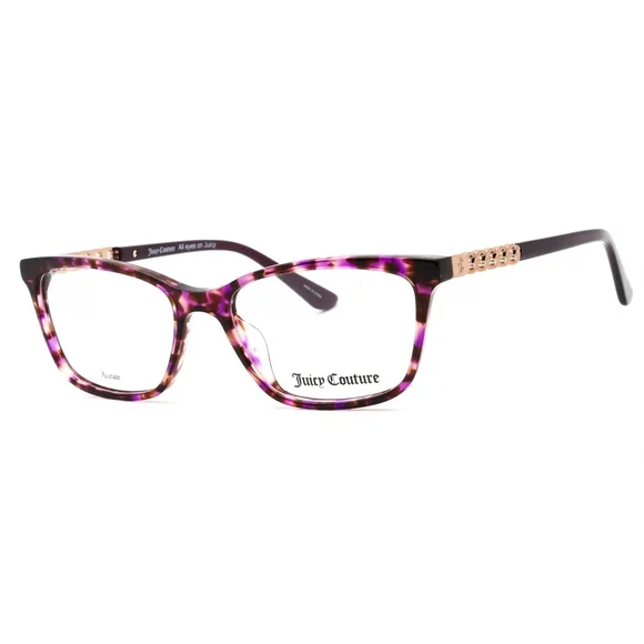 NWT Juicy Couture JU 249-0YJM 00 Havana Rectangle 53mm Eyeglasses