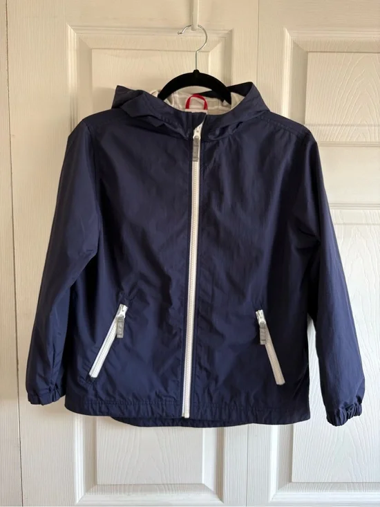 Hanna Andersson Wind at Your Back Anorak Jacket Navy Blue 140 US 10 Windbreaker