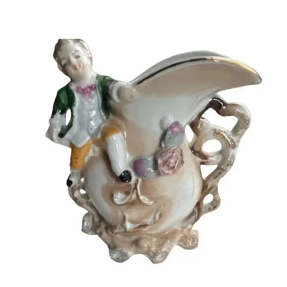 Vintage Bachelor Boy ornate flower vase.