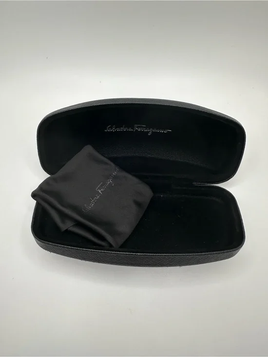 Salvatore Ferragamo Black Eyewear Case with Cleaning Cloth