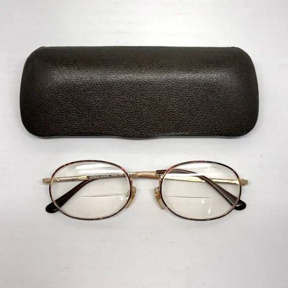Vtg Giorgio Armani 193 759 Eyeglass Frames 52-20 135 Brown Tortoise Made Italy