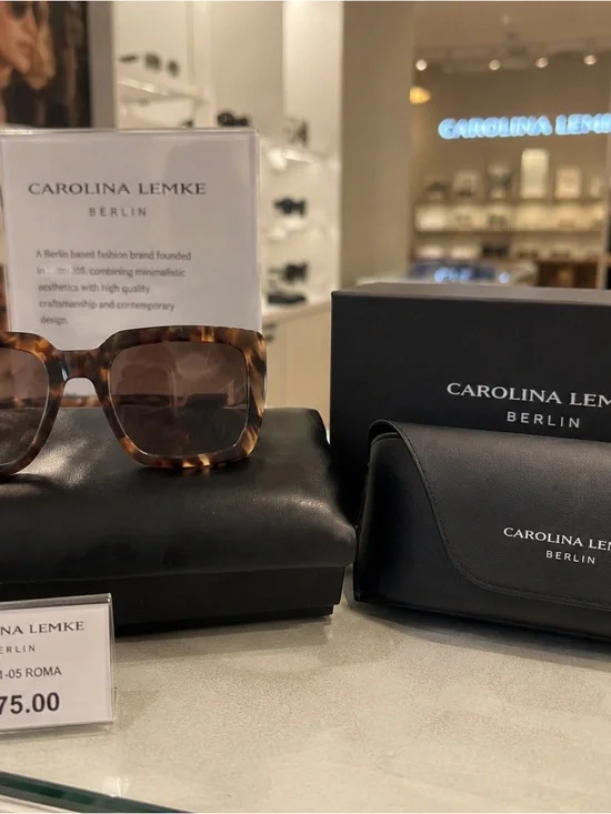 NEW Carolina Lemke Berlin CL7901-05 Oversized Square Sunglasses – Complete Set