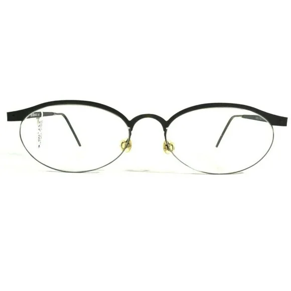 It's Titanium 604 Eyeglasses Frames Black Round Oval Full Rim 47-15-130