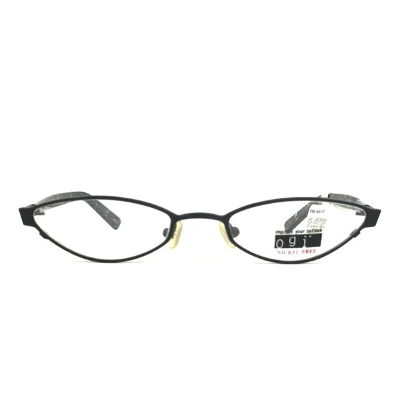 ogi Petite Eyeglasses Frames 9018 COL. 10 Black Marble Wire Rim 50-19-135
