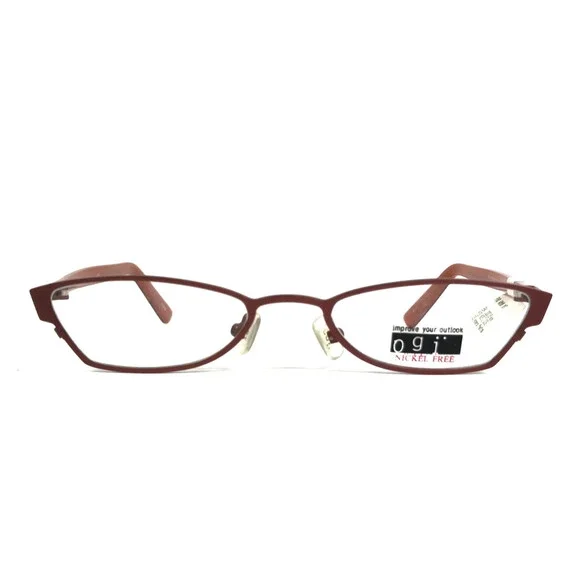 ogi Petite Eyeglasses Frames 9019 COL. 61 Burnt Orange Cat Eye 48-18-135