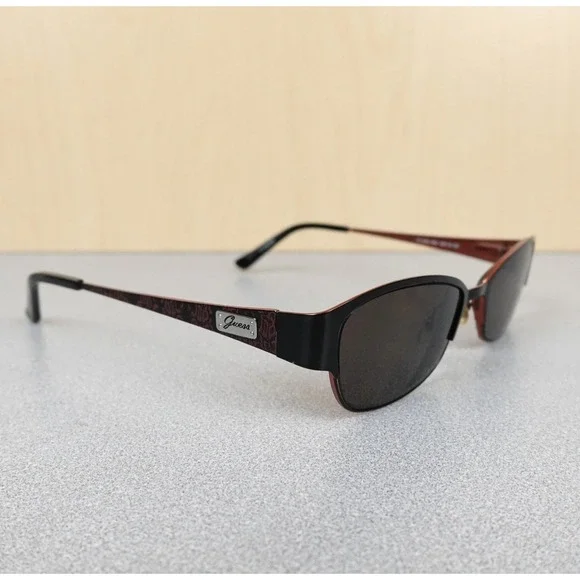 Guess Eyeglasses Womens GU2329 BLK Metal Black Red Frames 52-16-135