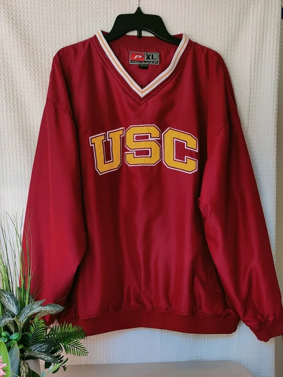 Pro Player USC Trojans Pullover Windbreaker Jacket – Men's XL – Cardinal Red