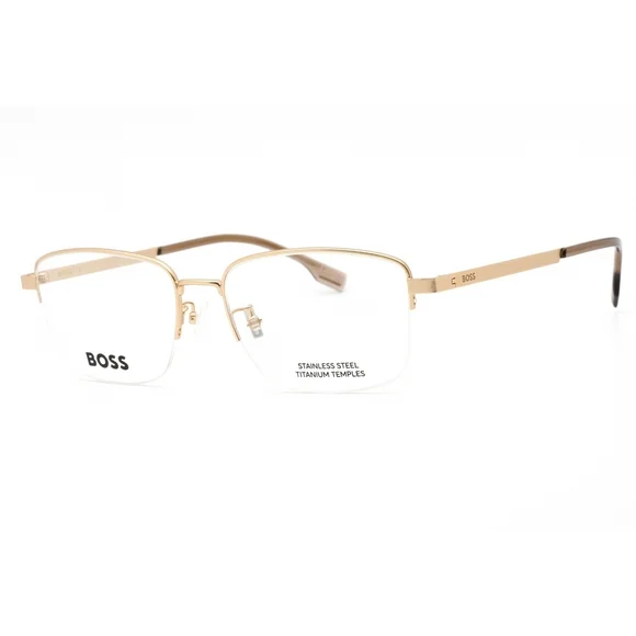 NWT Hugo Boss BOSS 1474/F-0AOZ 00 Gold Rectangle 55mm Eyeglasses