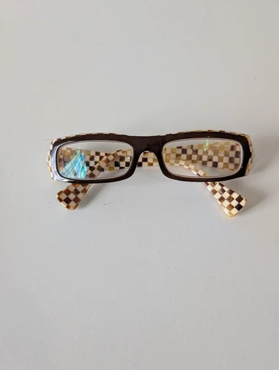Alain Mikli Paris Checked Rectangular Handmade glasses Frames
