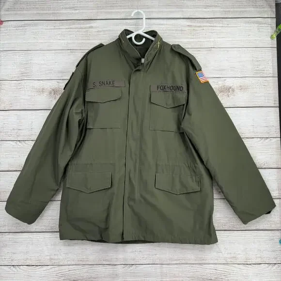 Rothco Metal Gear‎ Field Jacket M-65 Mens Large Green Solid Snake Foxhound SFG