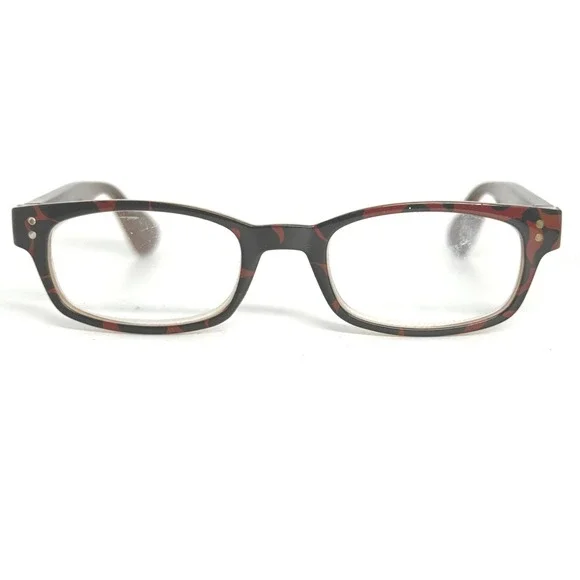 Foster Grant‎ Tortoise Shell Rectangle Reading Glasses Brown Red 22009