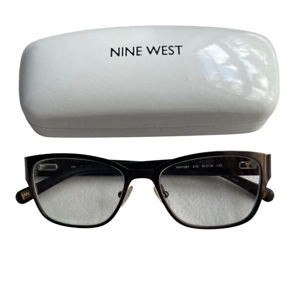Nine West Eyeglass Frames Satin Brown with Case NW1067 210‎ 51-16-135