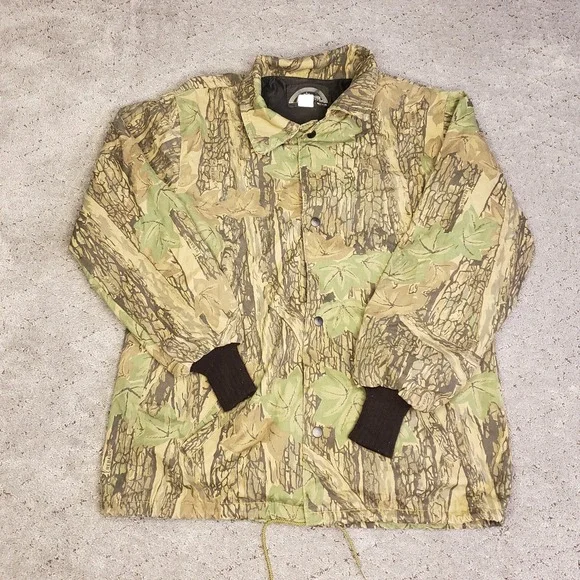VTG All Weather Trebark Camo Jacket Mens Medium Long Sleeve Hunting Made In USA