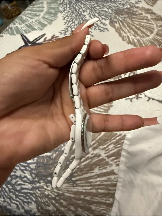 White Ceramic Link Reptile Accessory - Unbranded