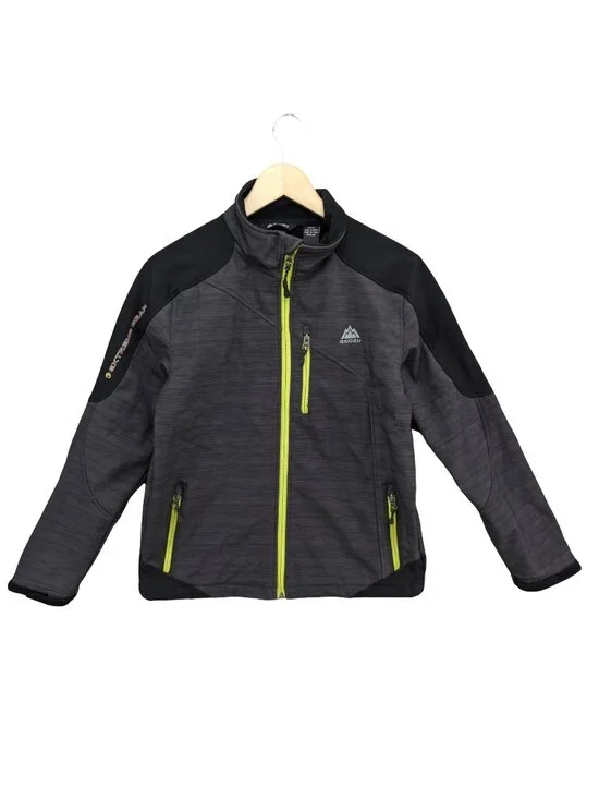 Snozu Extreme Gear Jacket Boys Black Grey Full Zip Fleece Lined Size L 14/16