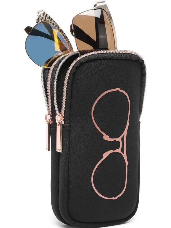 Stylish Double Eyeglass Case | Sunglasses Holder with 2 Compartments