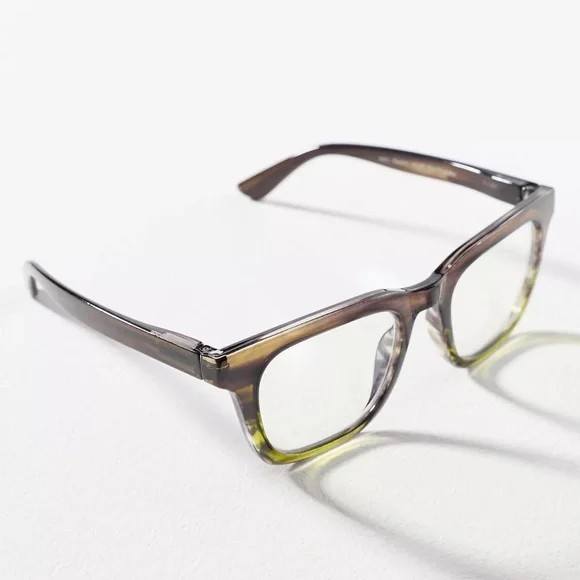 NEW Anthropologie Peepers Green Ombre Blue‎ Light Filtering Glasses No Strength