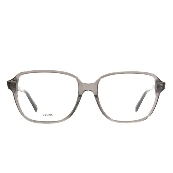 Celine Eyeglasses Frames CL50087I 020 Transparent Gray Square Full Rim 55-16-145
