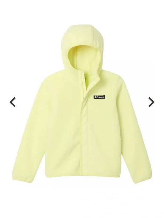 Columbia Kids Light Yellow Hooded Fleece Jacket