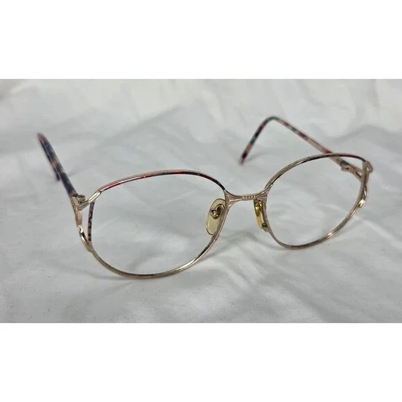 Vintage Womens EGF Glasses Rainbow Abstract Multicolor Frame Only C2 54-18-135