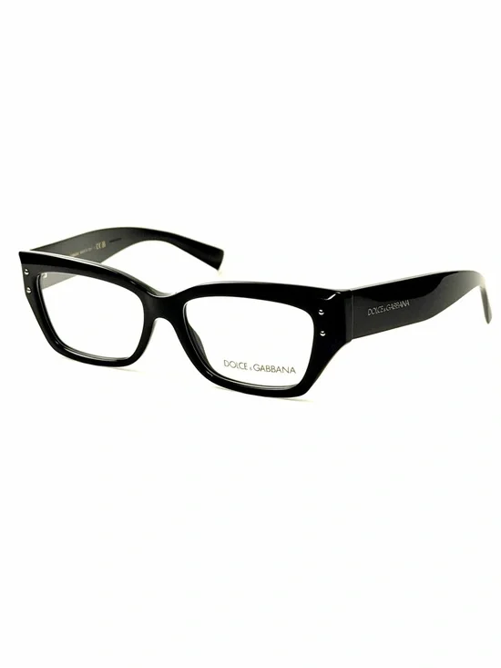 DOLCE & GABBANA DG 3387 501 Black Women's 53 mm Eyeglasses Authentic