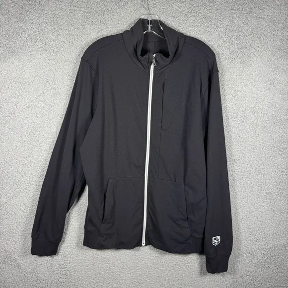 Lululemon Mens LA Kings Full Zip Jacket Black Large NHL Hockey Athletic