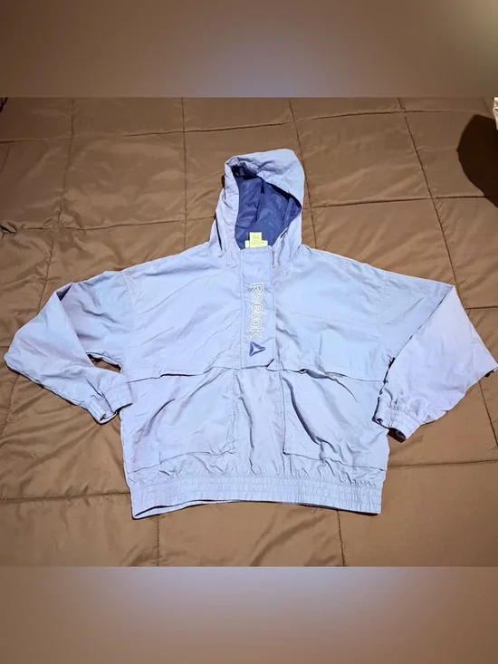 Reebok Lavender Hooded Kids Windbreaker Jacket
