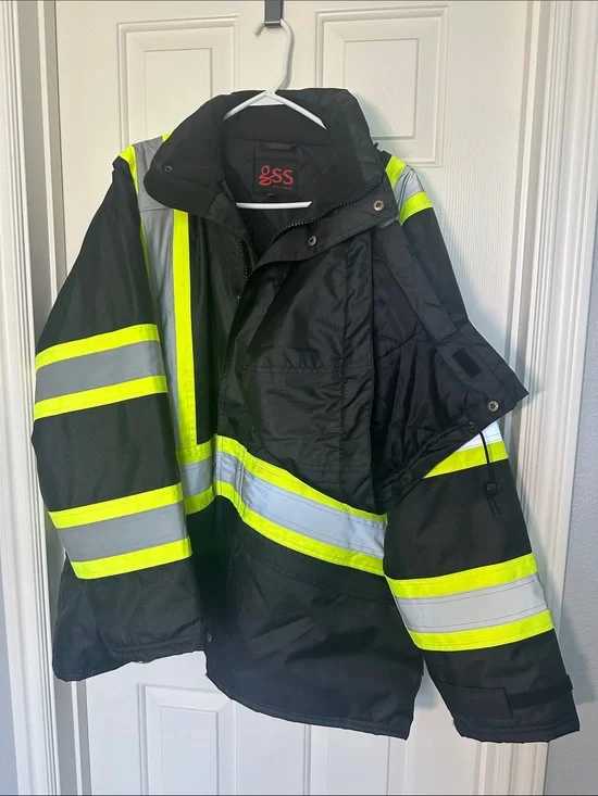 High-Visibility Black Performance Safety Jacket by GSS