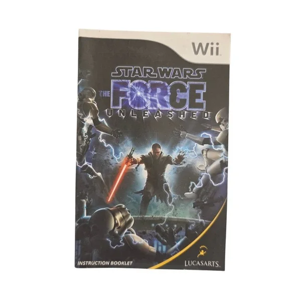Star Wars The Force Unleashed Wii Instruction Manual Booklet Authentic OEM