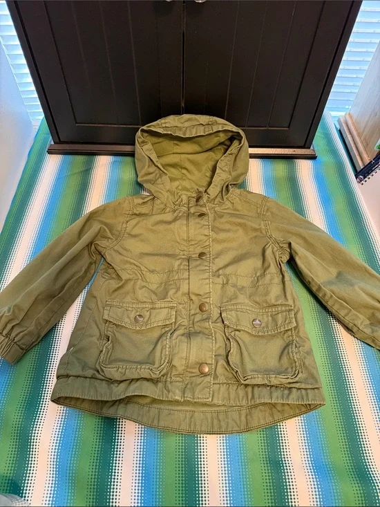 Old Navy Kids Olive Hooded Anorak Jacket