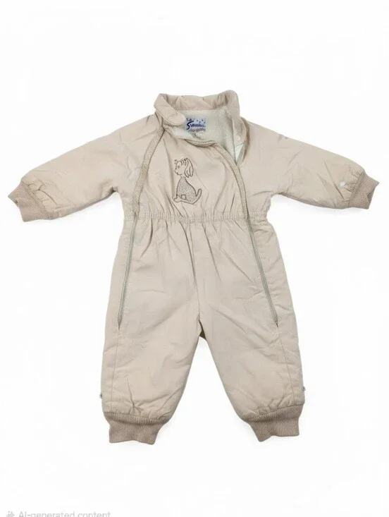 Vintage Snoveralls by Kute Kiddies Insulated One-Piece Snowsuit - Size 18-24M