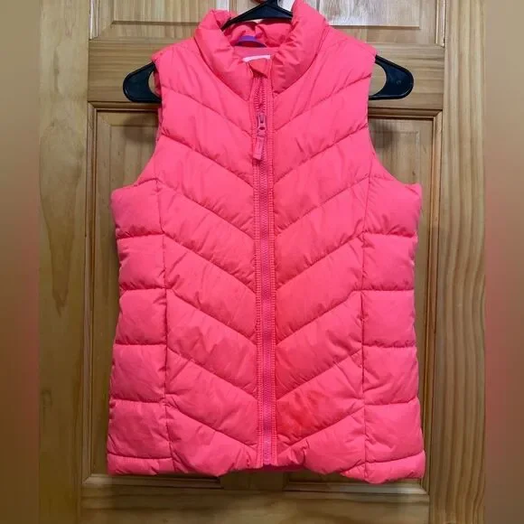 Old Navy girls size XL neon coral/pink winter vest