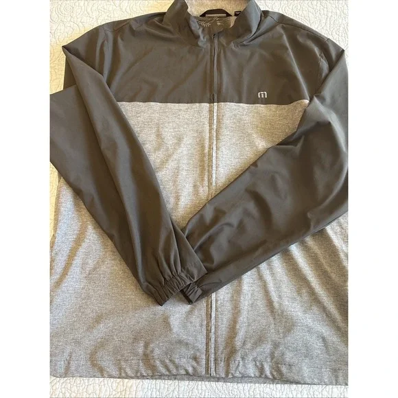 Travis Mathew Men's Size XXL Full Zip Stretch Windbreaker Colorblock Jacket