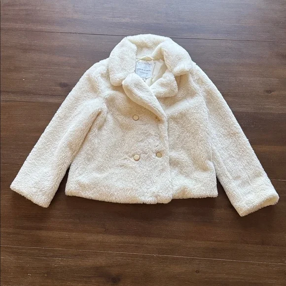 Size 7 to 8 Janie and Jack FAUX FUR Sherpa coat